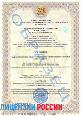 Образец разрешение Энгельс Сертификат ISO 50001